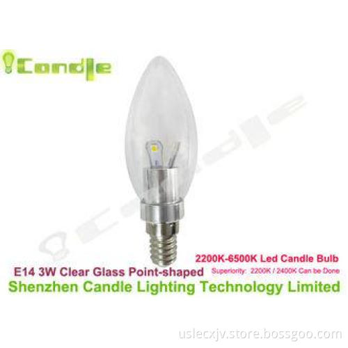 ES Chip 240V E14 LED Candle Bulb 3Watt 210 - 270lm , High P